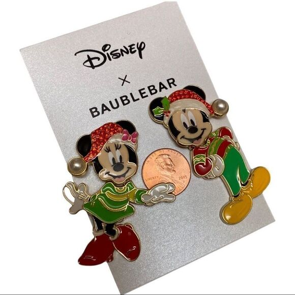 Disney x Baublebar Holiday Mickey Minnie Christmas Earrings Tree Santa Lights‎ - Picture 7 of 12